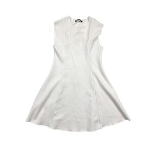 Zara White Sleveless A-Line Swing Mini Dress Women's Size‎ Small